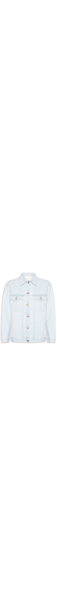 Jaqueta Feminina Jeans Oversized Recortes - Azul