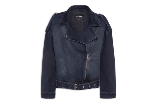 Jaqueta Feminina Jeans Perfecto Dark Blue - Azul