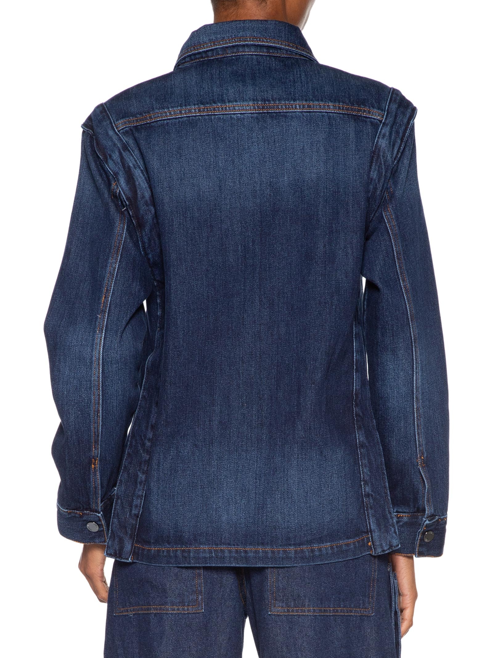 Jaqueta Feminina Jeans Recorte Cava Azul Animale