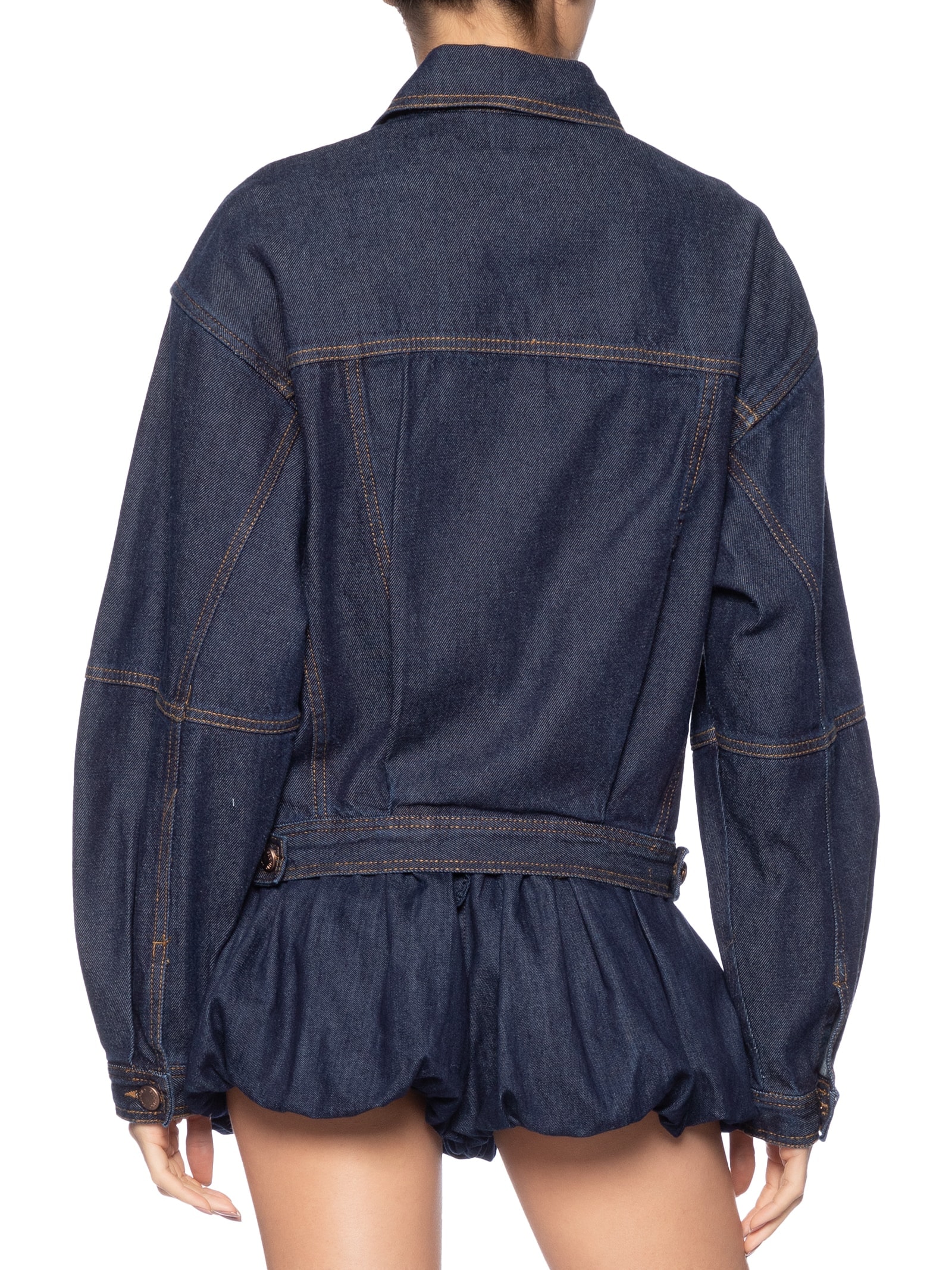 Jaqueta Feminina Jeans Recorte Western Azul Farm