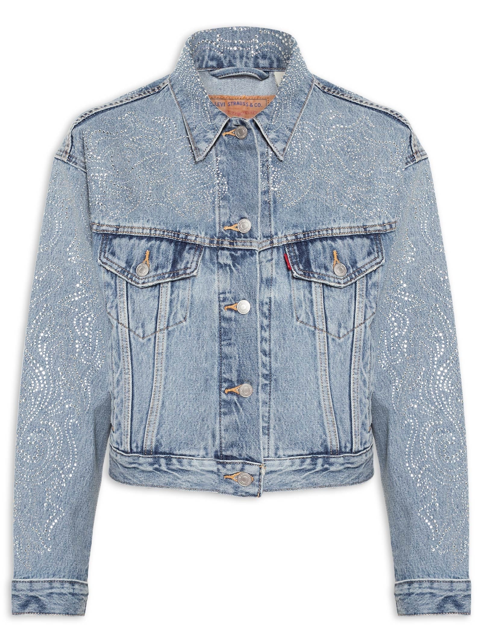 Jaqueta Feminina Jeans Shrunken 90S No Pleat Trucker Beyonce Azul Levi's + Beyoncé