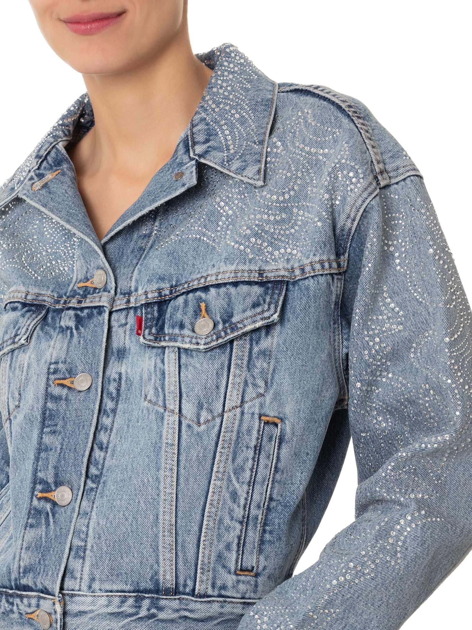 Jaqueta Feminina Jeans Shrunken 90S No Pleat Trucker Beyonce Azul Levi's + Beyoncé