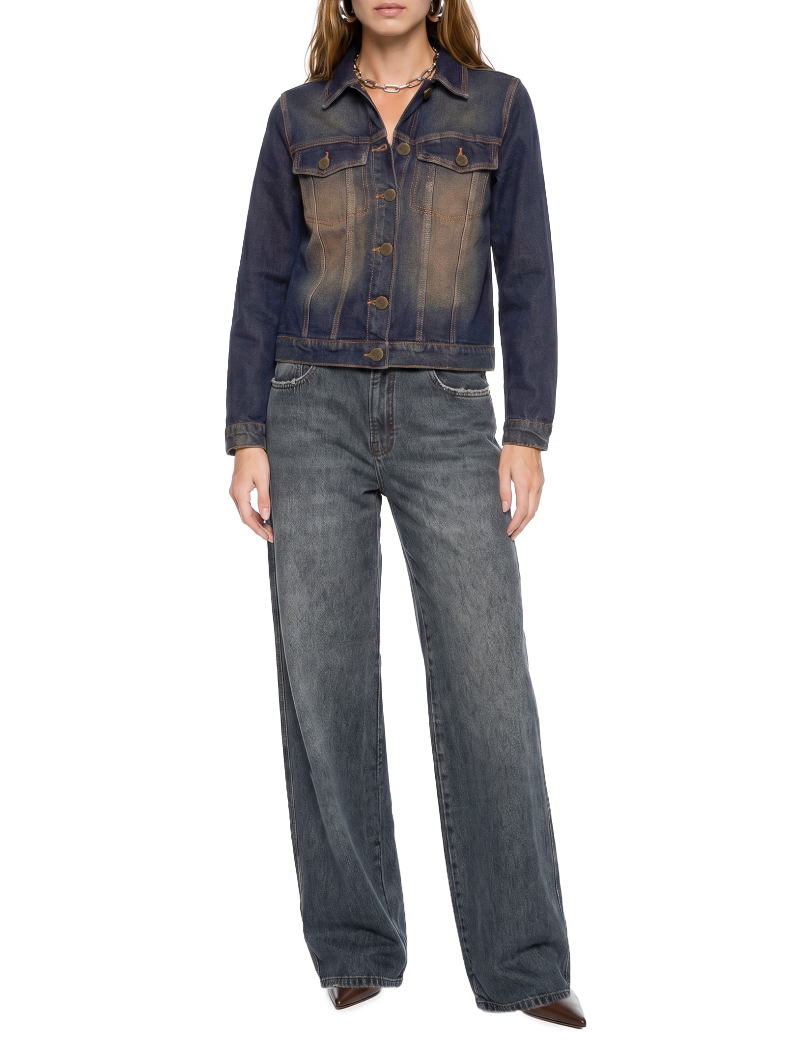 Jaqueta Feminina Jeans Trucker Azul Lança Perfume