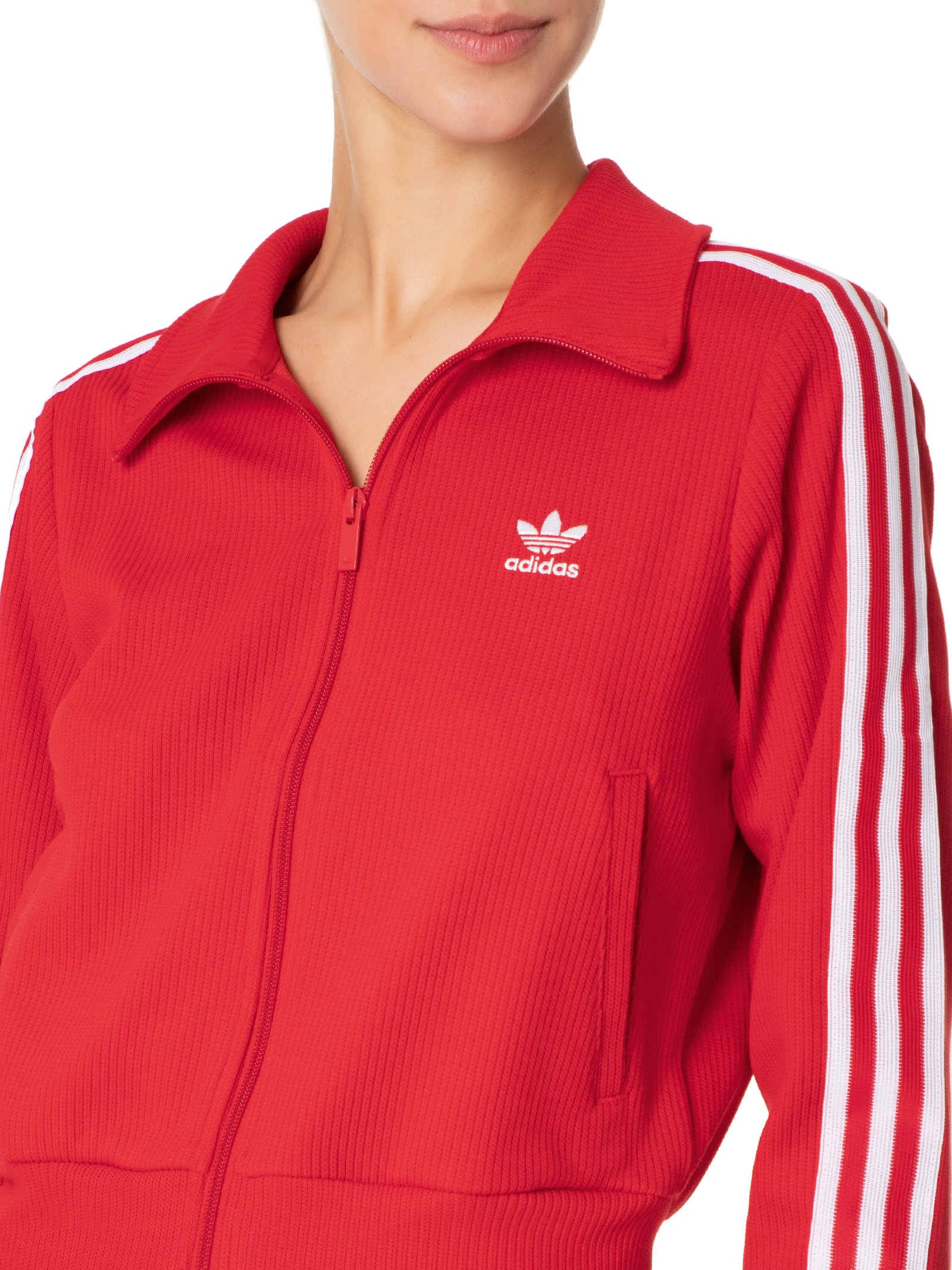 Jaqueta Feminina Knitted Adidas Originals Vermelho
