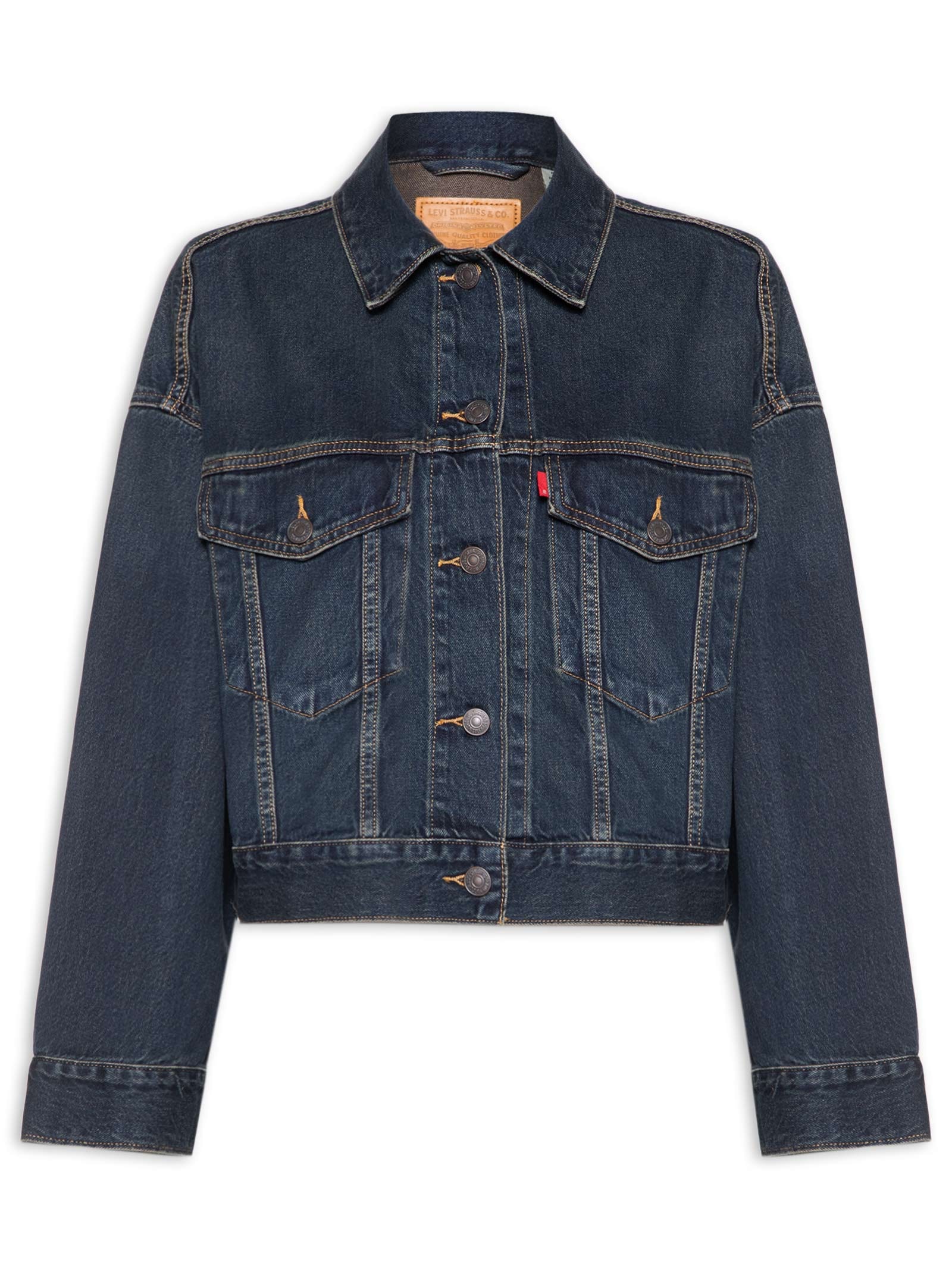 Jaqueta Feminina Levi's® Loose Crop Trucker Azul Levi's