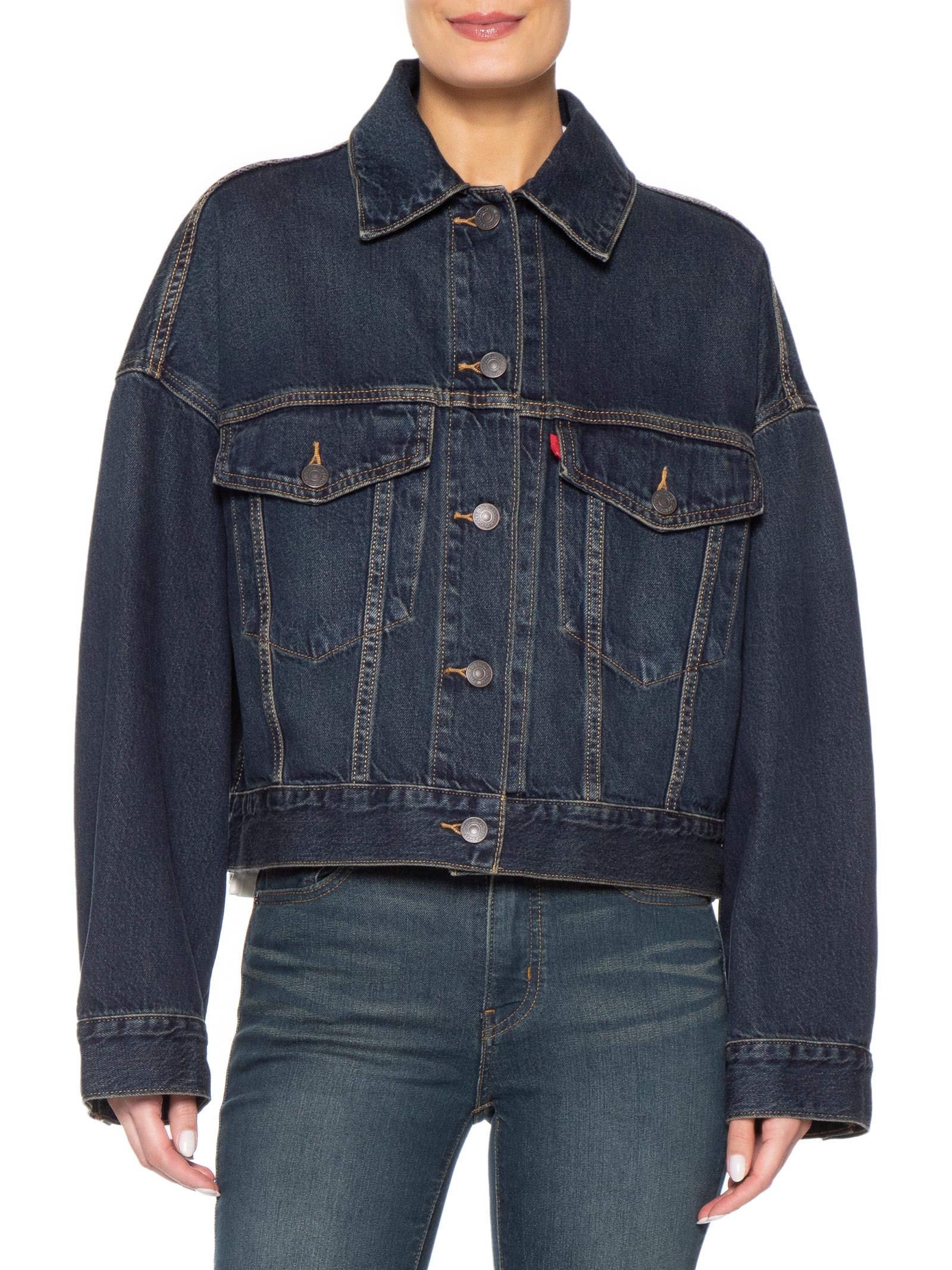Jaqueta Feminina Levi's® Loose Crop Trucker Azul Levi's
