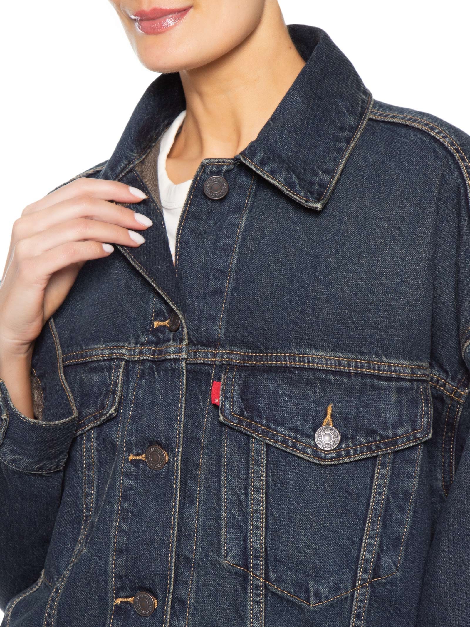 Jaqueta Feminina Levi's® Loose Crop Trucker Azul Levi's