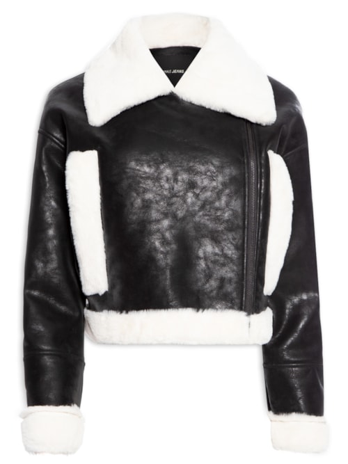 Jaqueta Feminina Like Leather Gamulan - Preto