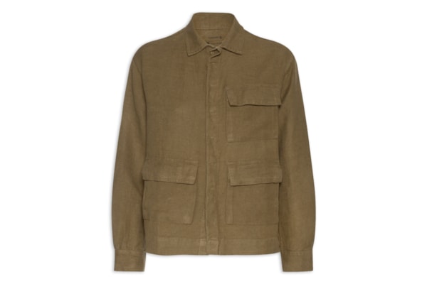 Jaqueta Feminina Linen Recorte - Marrom