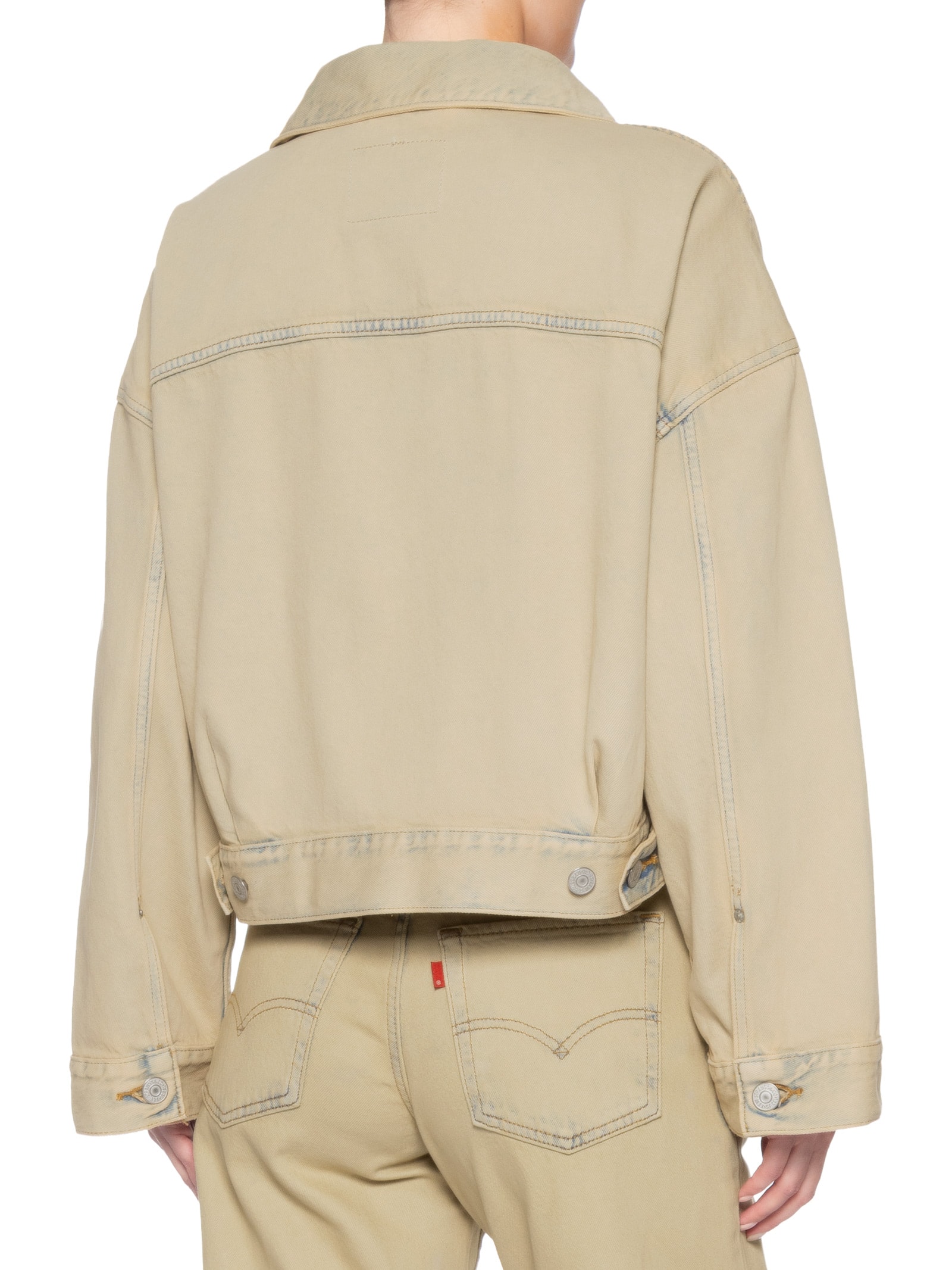Jaqueta Feminina Loose Crop Trucker Bege Levi's