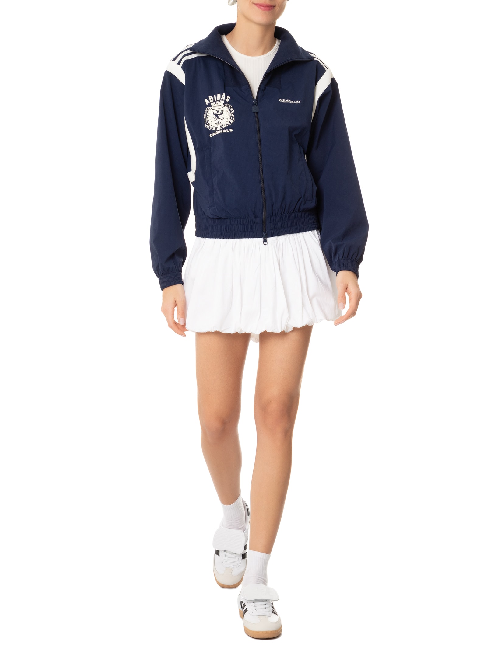 Jaqueta Feminina Malha Mascotte Azul Adidas Originals