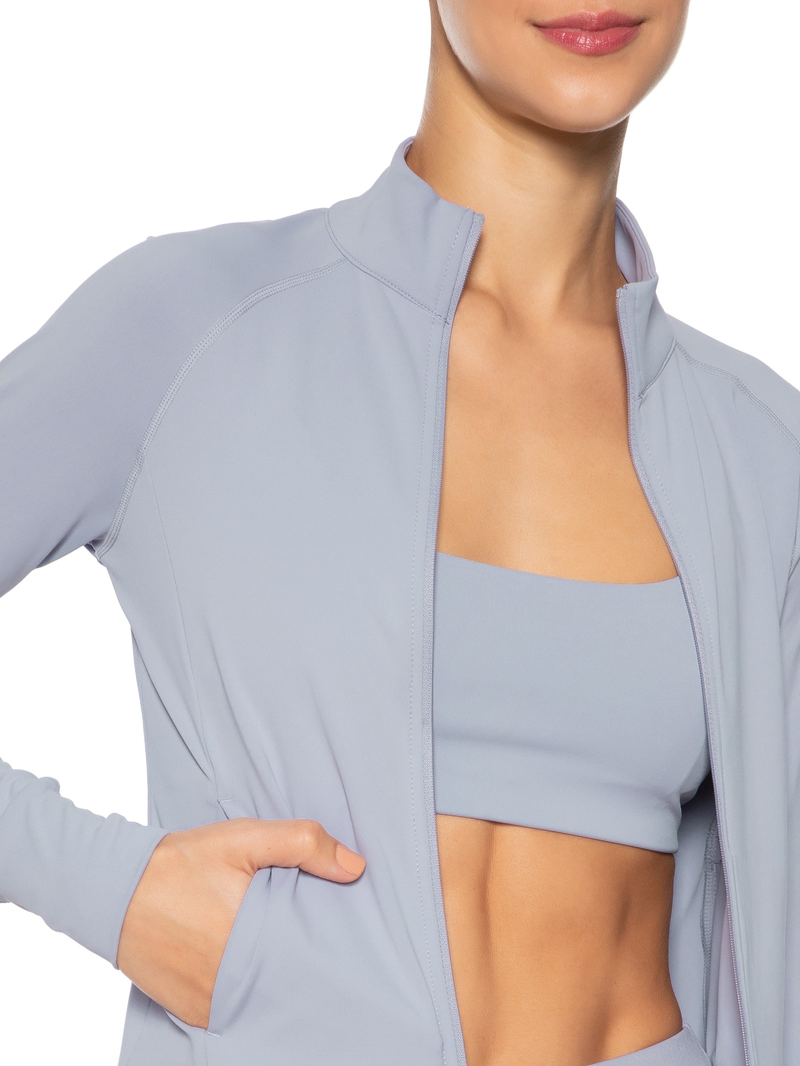 Jaqueta Feminina Manga Longa Lilás Hering Sports