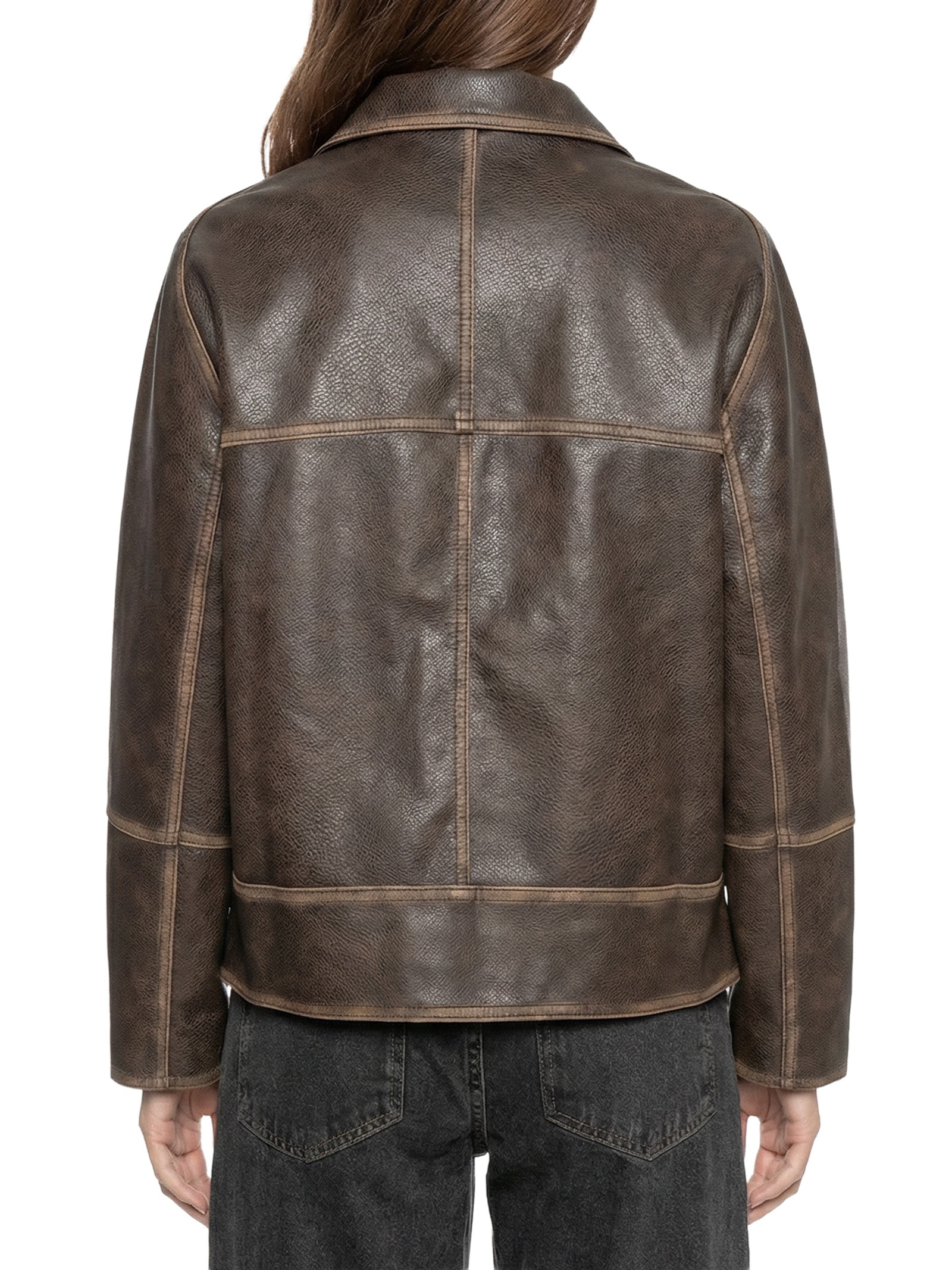 Jaqueta Feminina Marrom Open