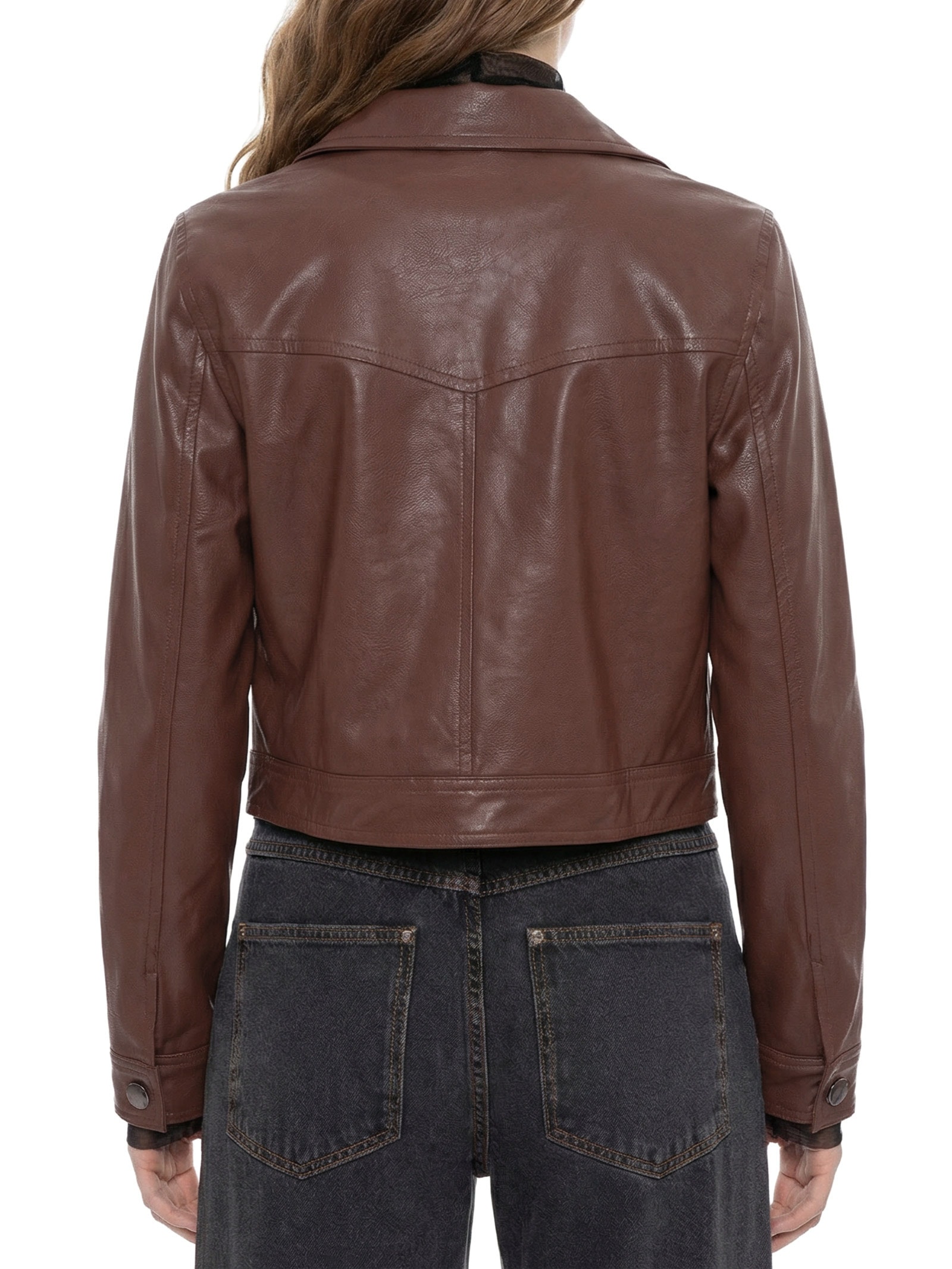 Jaqueta Feminina Marrom Open