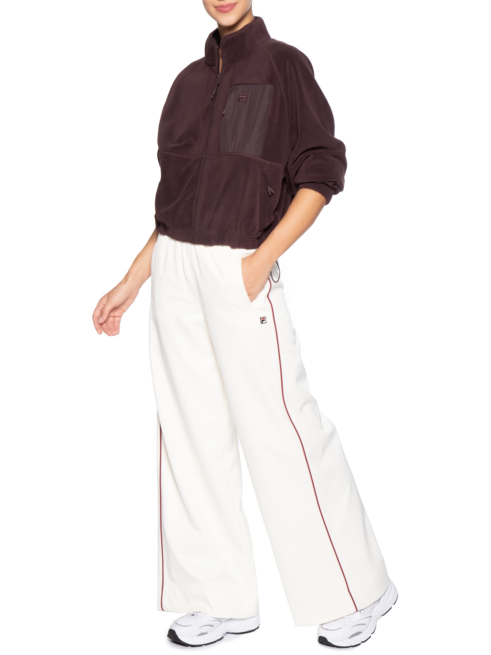 Jaqueta Feminina Microfleece Core Classic Marrom Fila