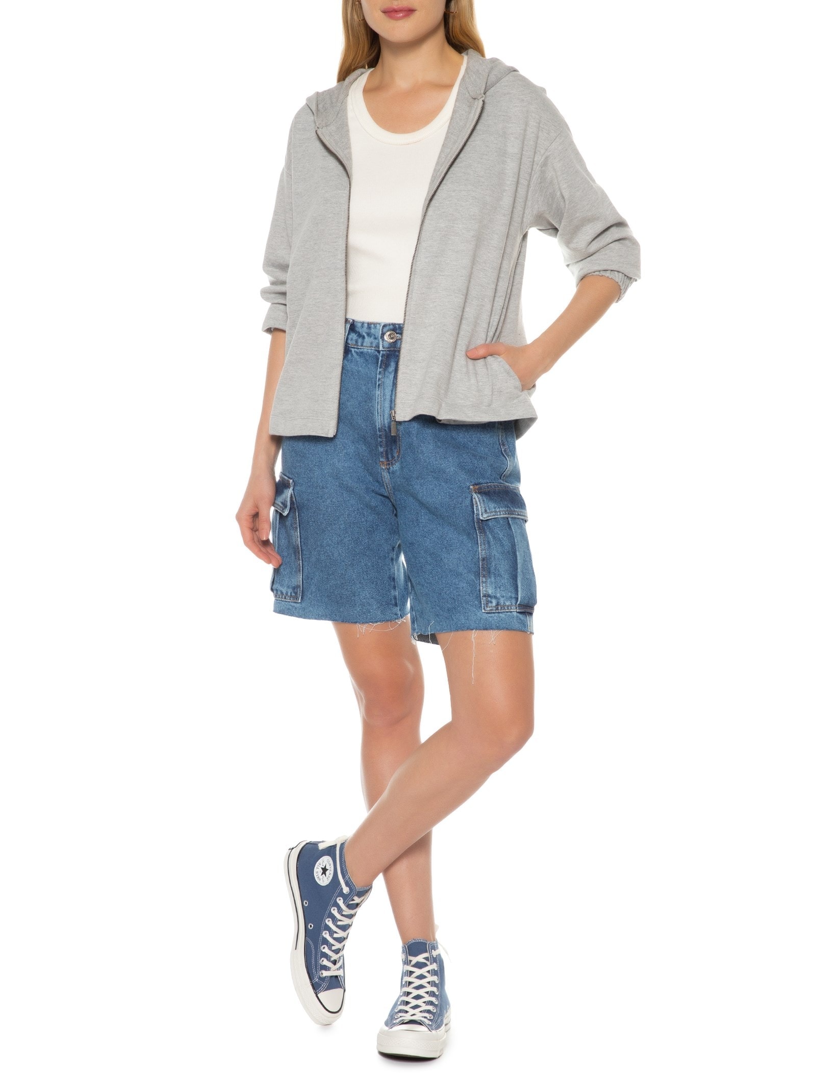 Jaqueta Feminina Moletinho Cinza Hering