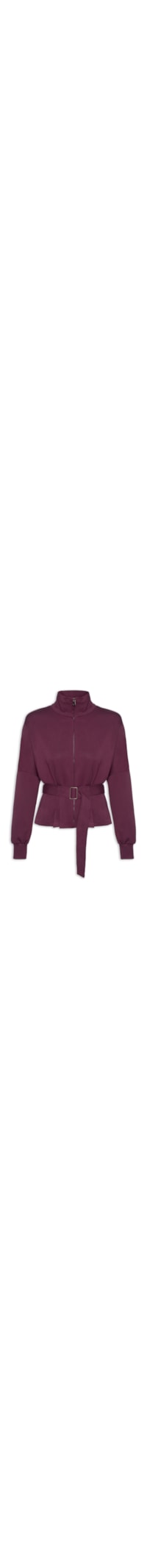 Jaqueta Feminina Moletom com Pregas – Vermelho