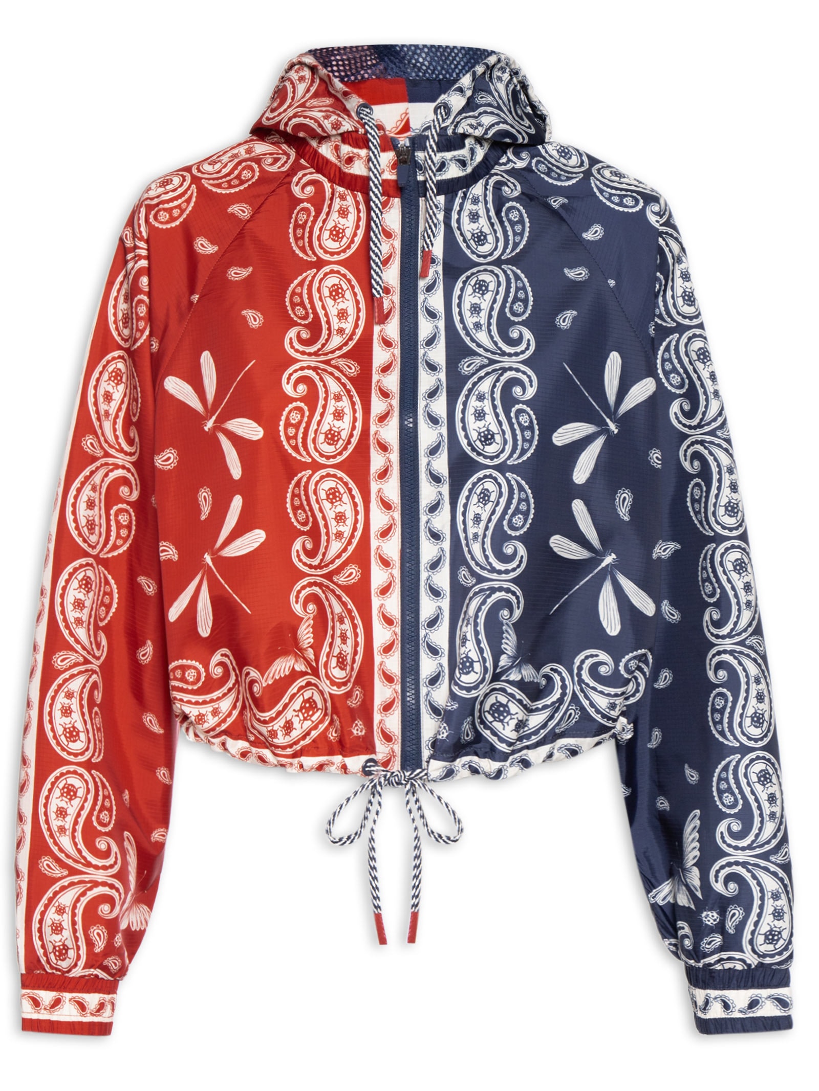 Jaqueta Feminina Nylon Bandana Jardim Vermelho Farm Praia