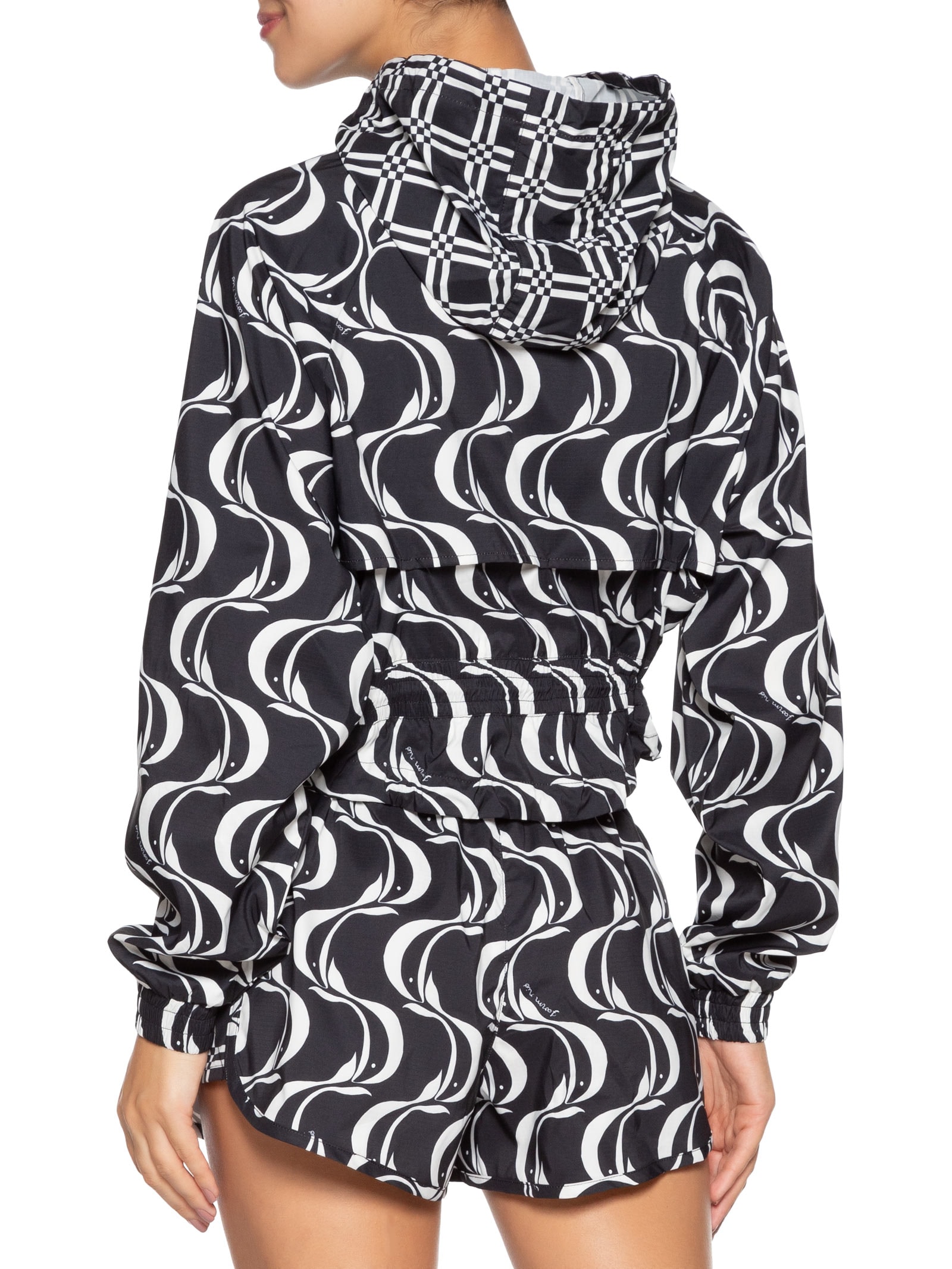 Jaqueta Feminina Nylon Peixe Copa Preto Farm Praia