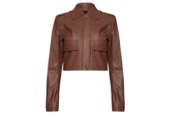 Jaqueta Feminina Paty Couro - Marrom