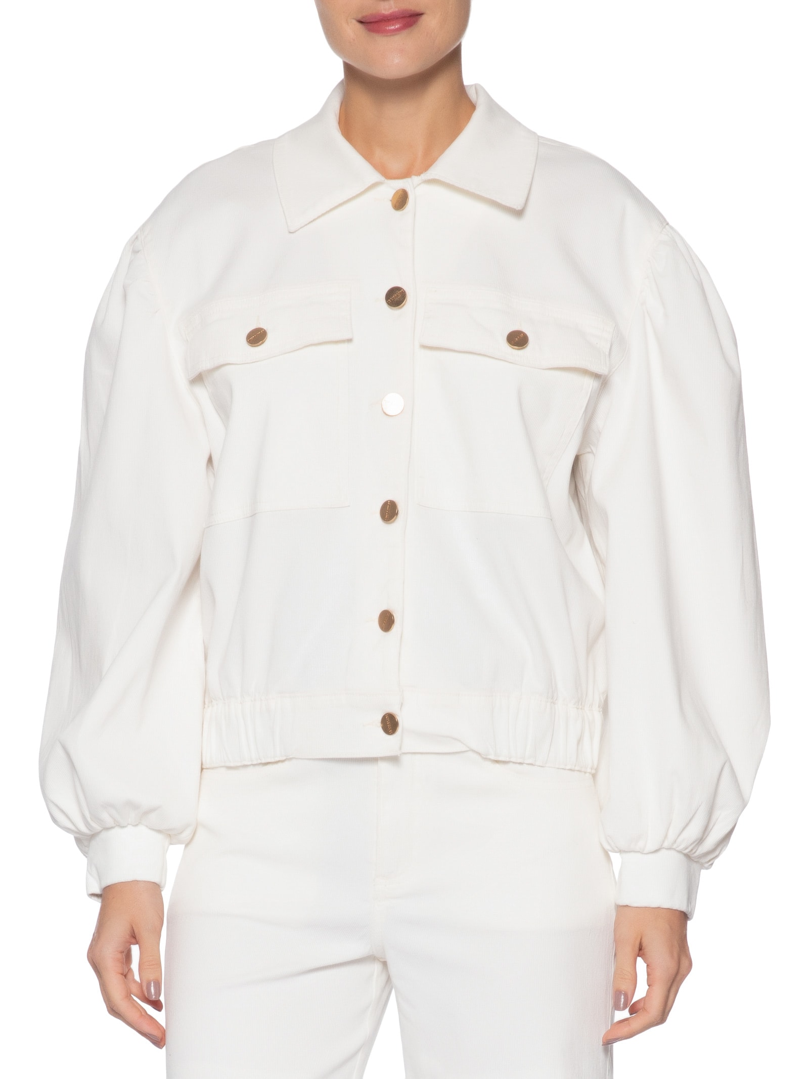 Jaqueta Feminina Penelope Sarja Branco Le Lis