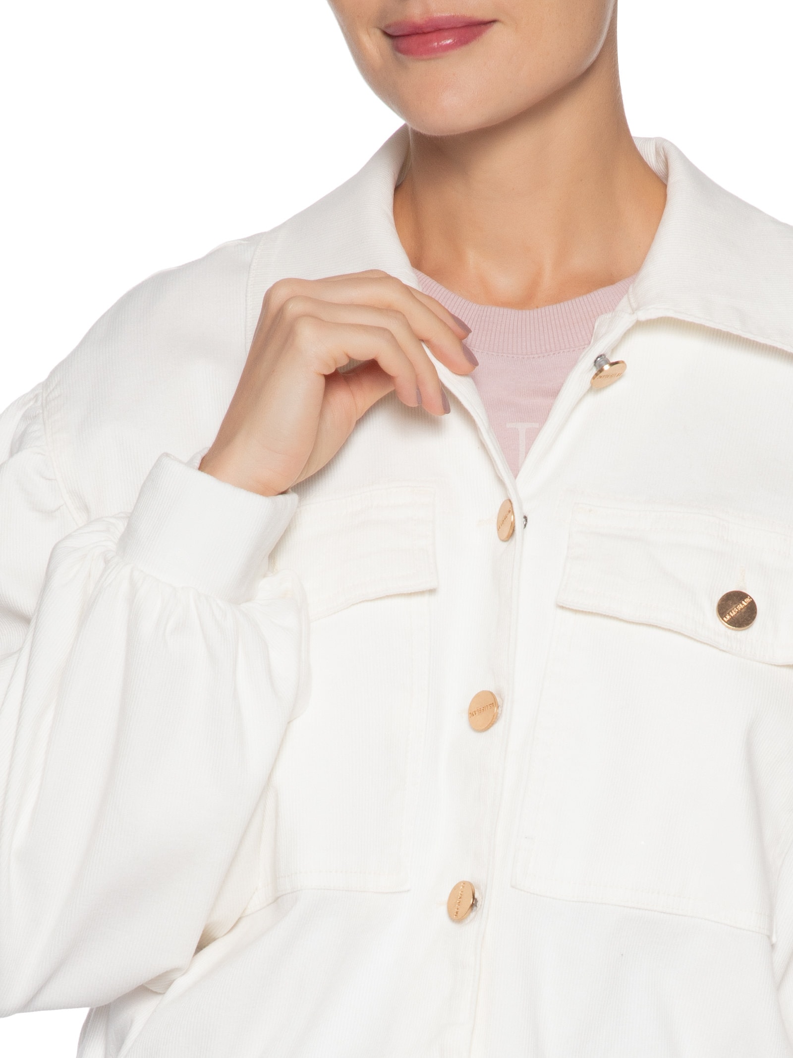 Jaqueta Feminina Penelope Sarja Branco Le Lis