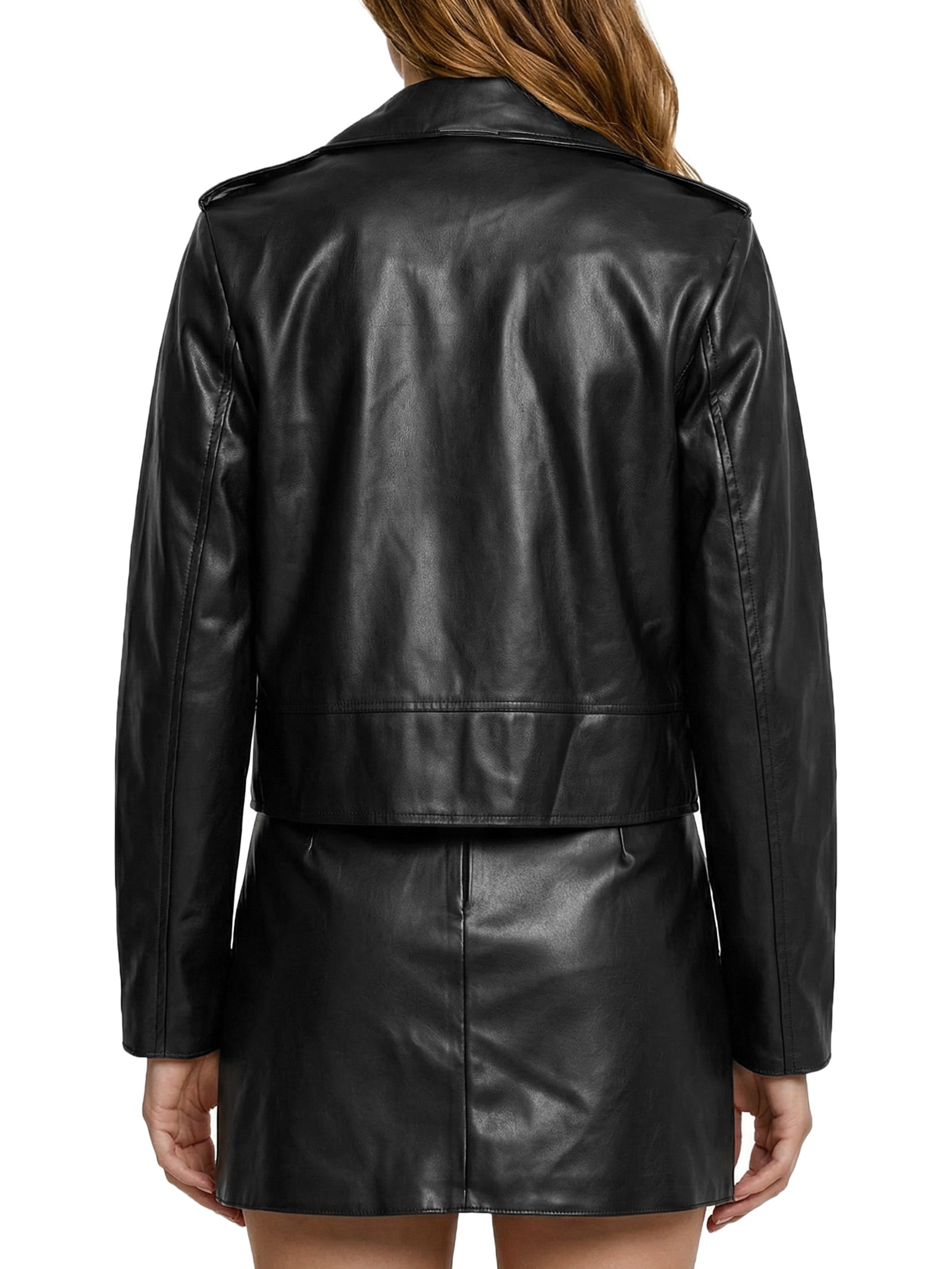 Jaqueta Feminina Perfecto De Pu Preto My Favorite