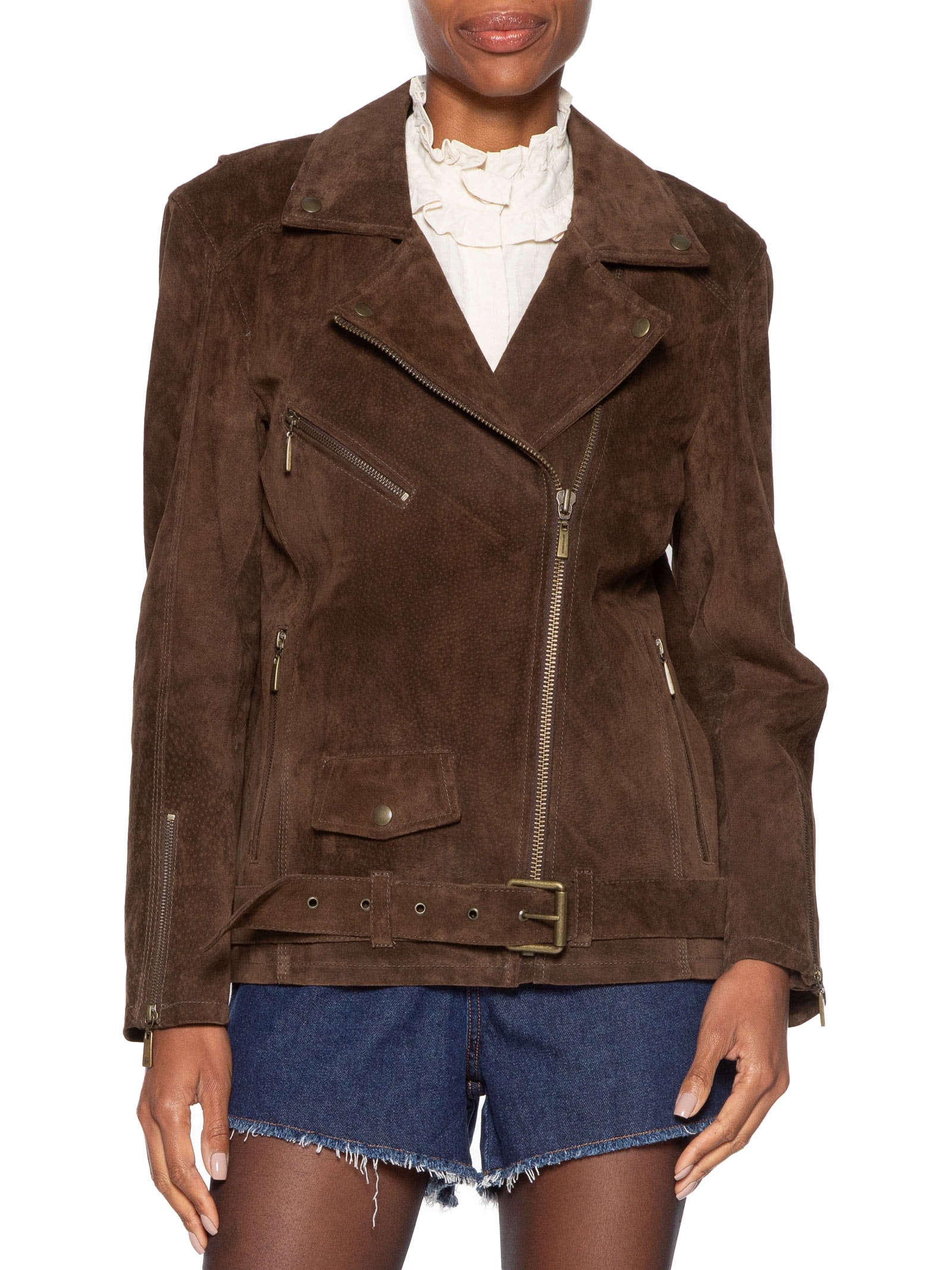 Jaqueta Feminina Perfecto Long Marrom Studio Kalline