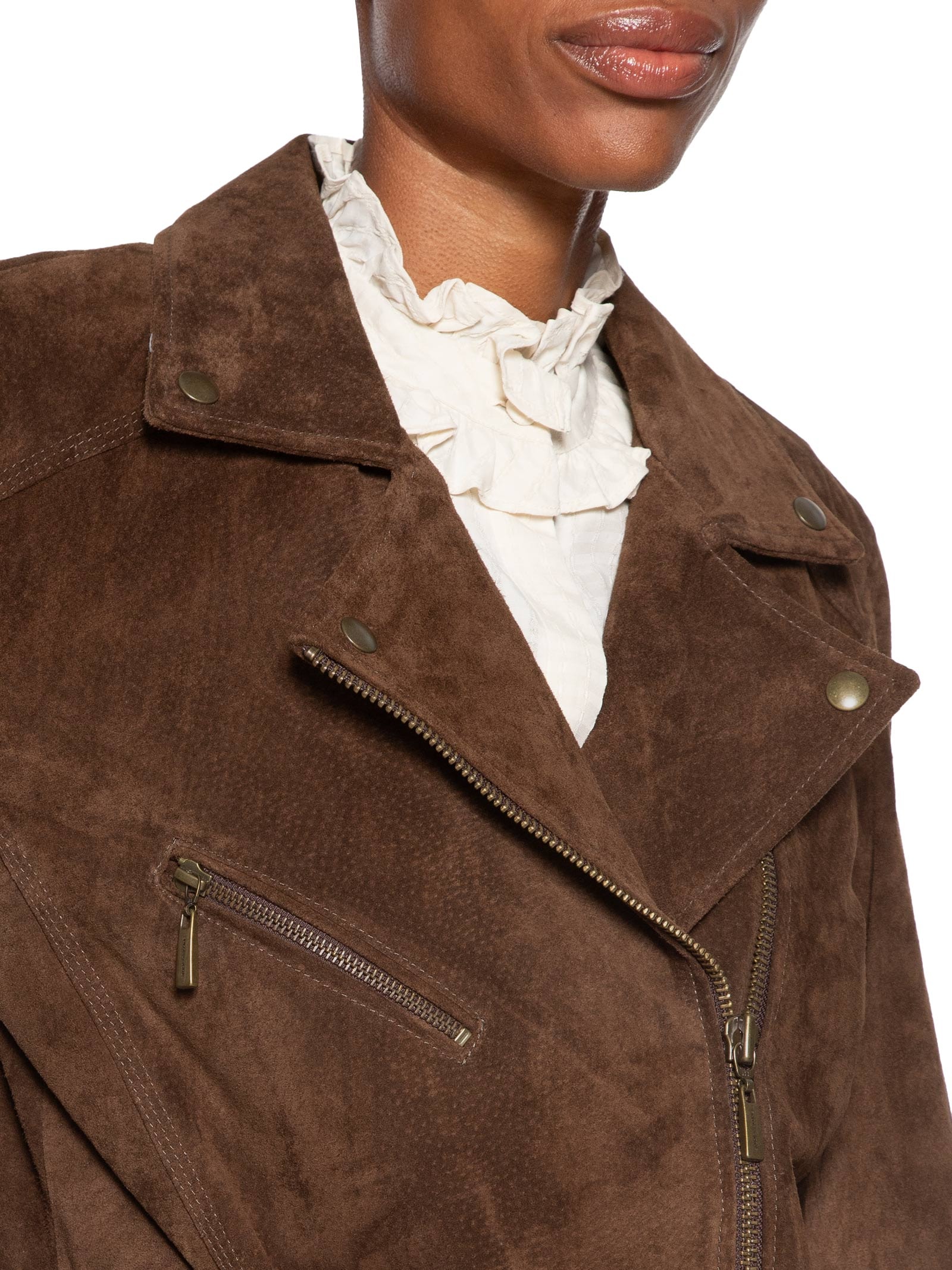 Jaqueta Feminina Perfecto Long Marrom Studio Kalline