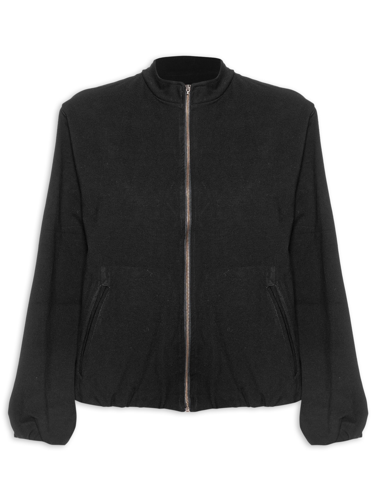 Jaqueta Feminina Pesponto Preto Animale