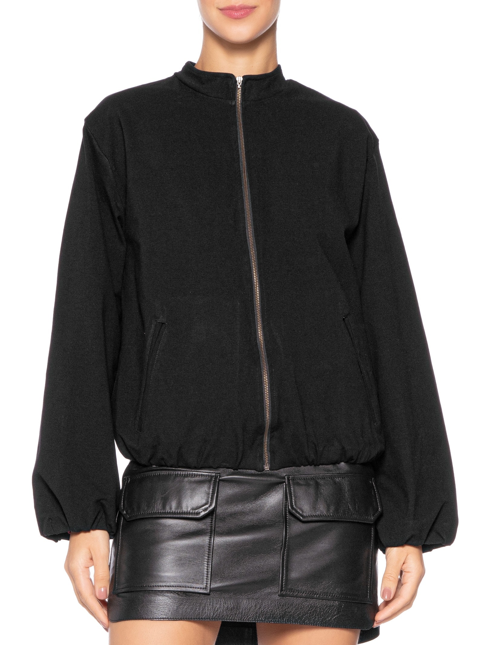 Jaqueta Feminina Pesponto Preto Animale