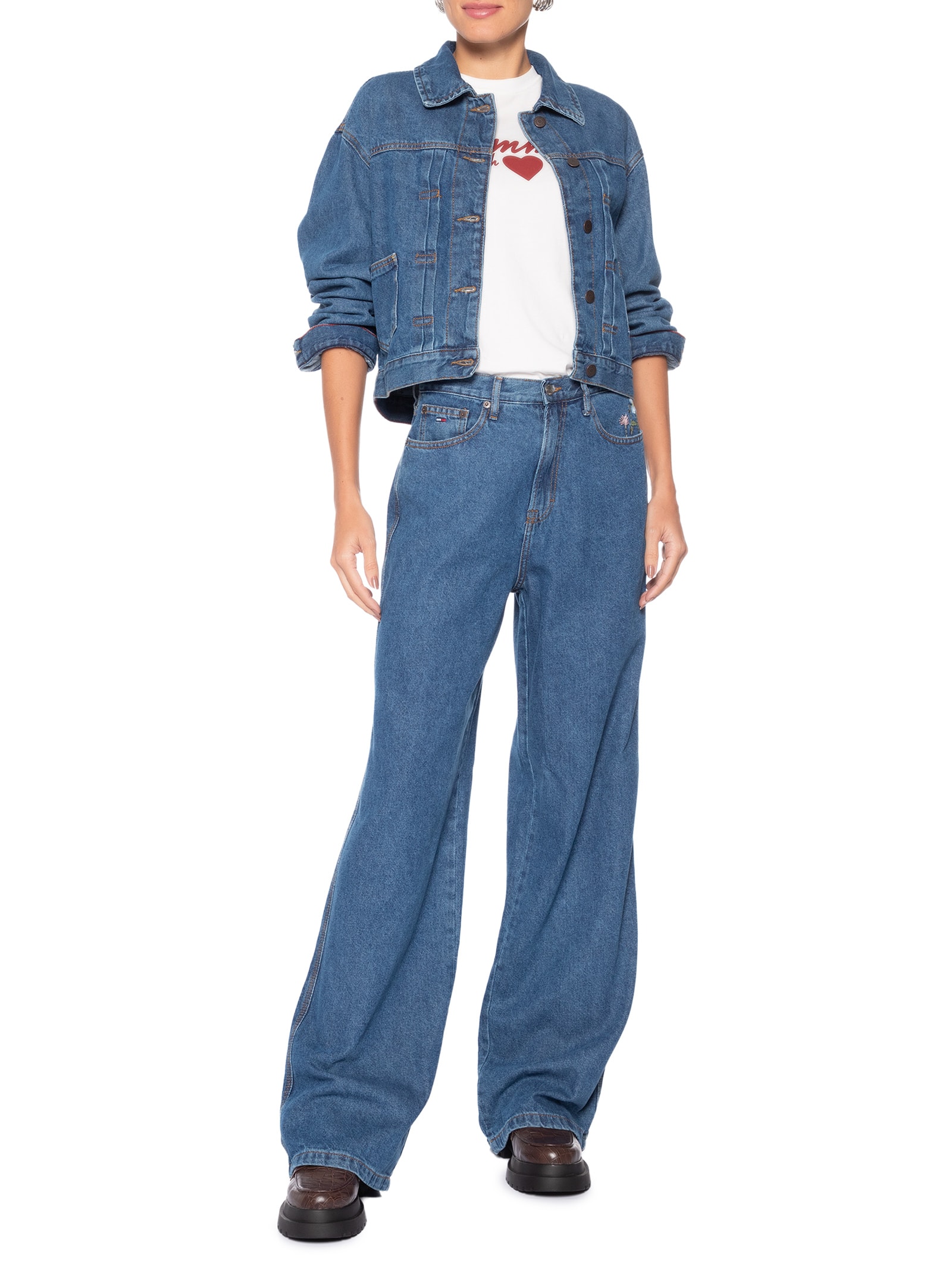 Jaqueta Feminina Pleated Azul Tommy Jeans