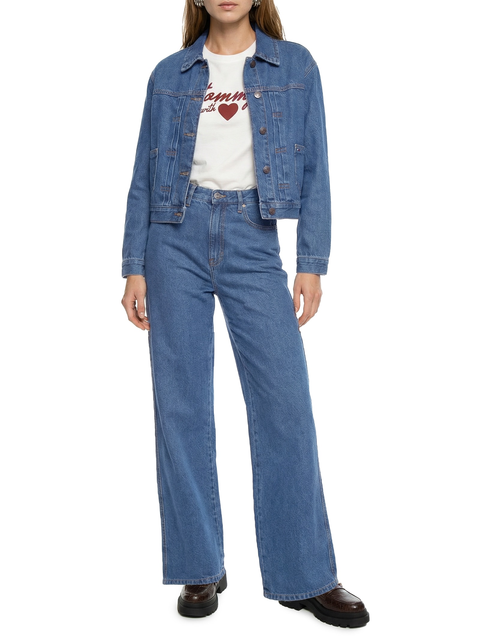 Jaqueta Feminina Pleated Azul Tommy Jeans