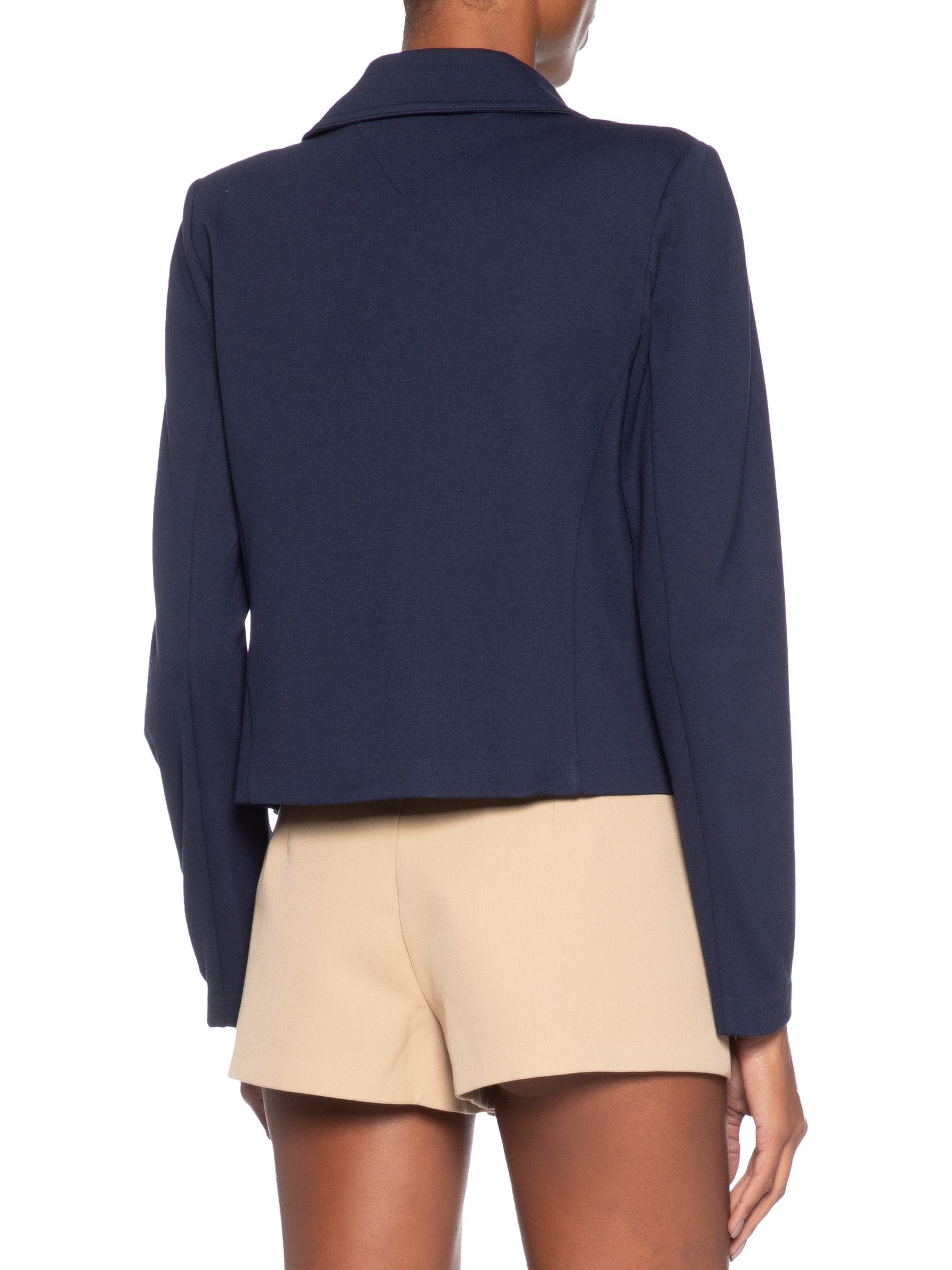 Jaqueta Feminina  Ponte LS Novelty Band – Azul Tommy Hilfiger