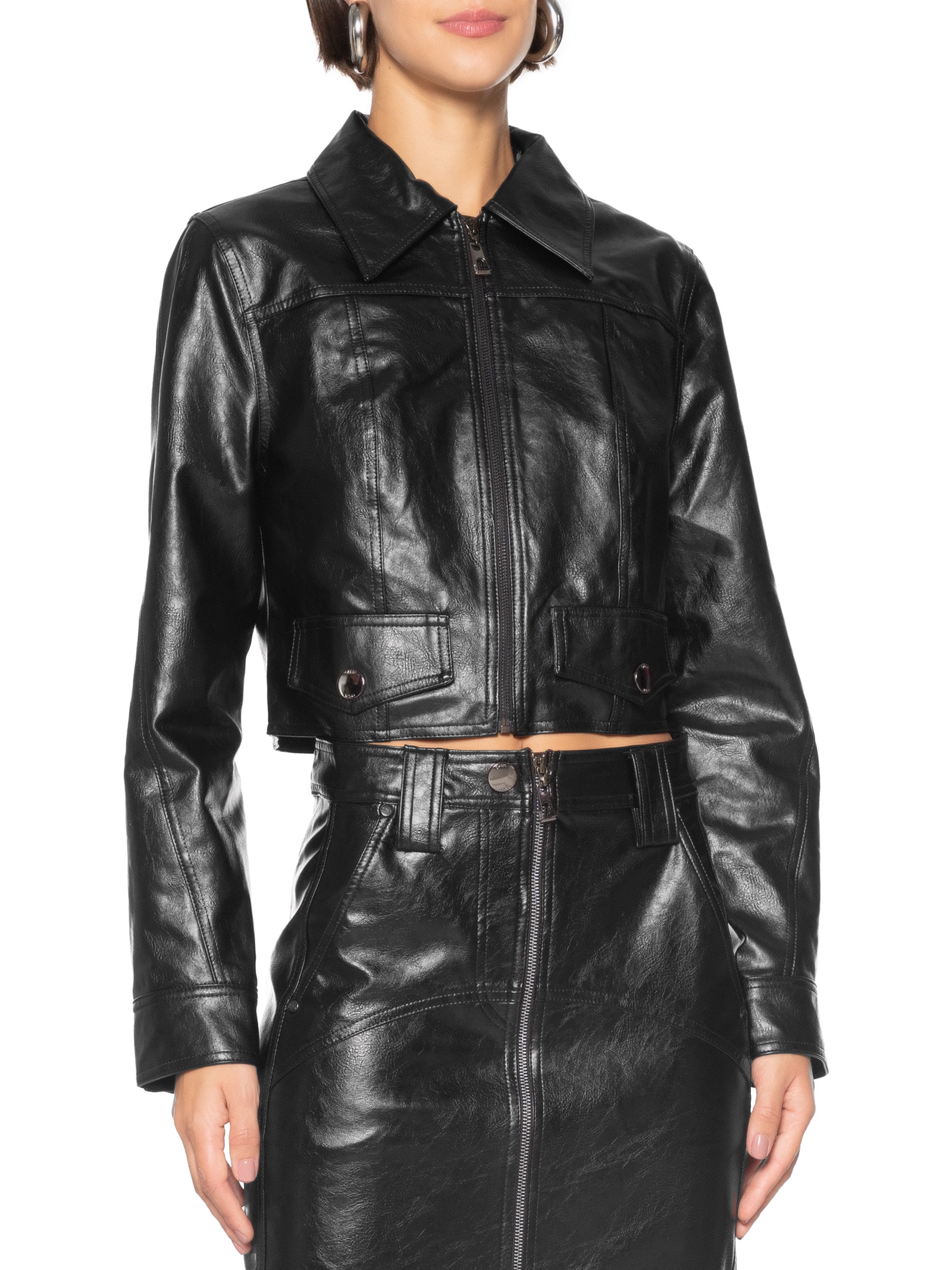 Jaqueta Feminina Preto Open