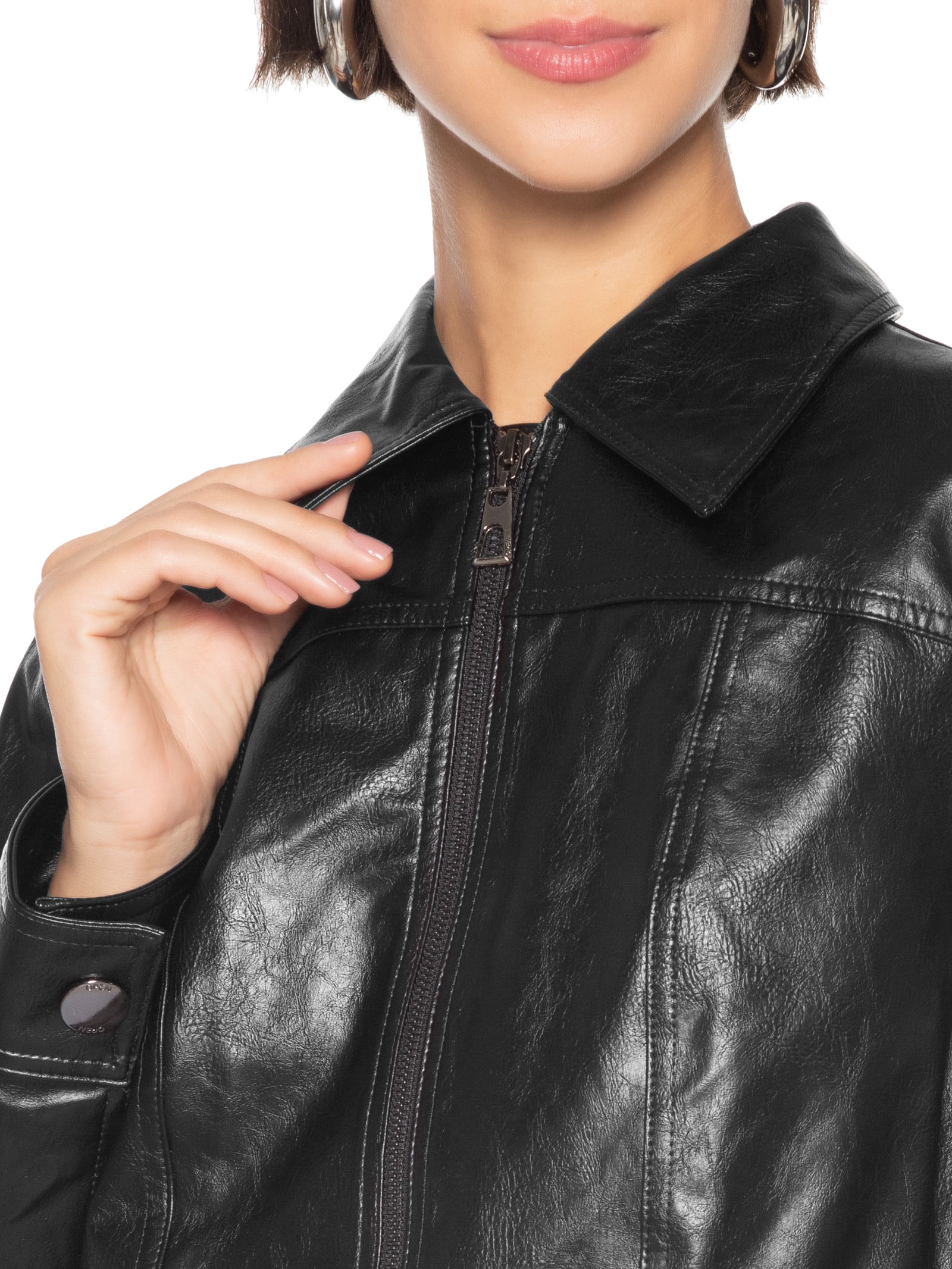 Jaqueta Feminina Preto Open