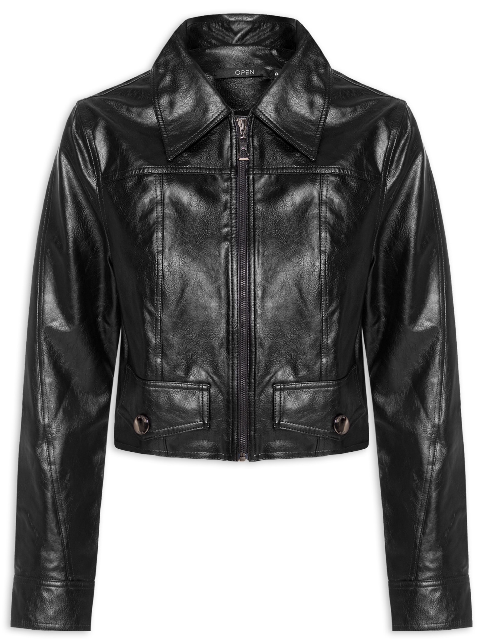 Jaqueta Feminina Preto Open