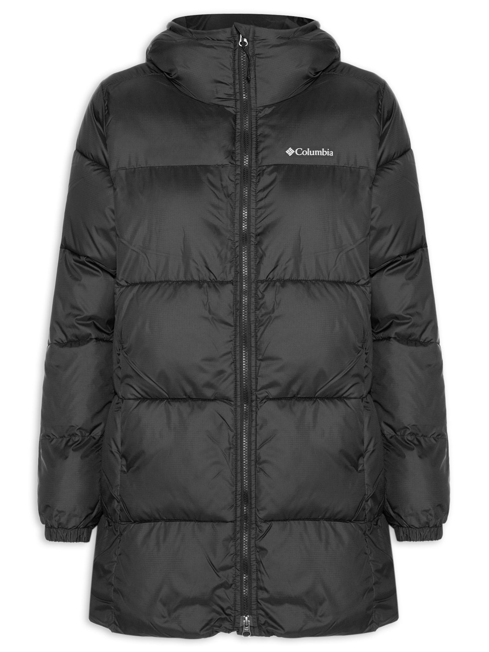 Jaqueta Feminina Puffect™ II Mid Hooded – Preto Columbia