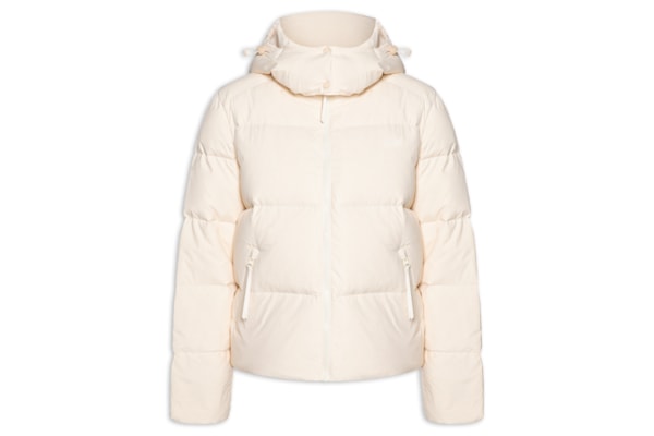 Jaqueta Feminina Puffer Com Capuz - Bege