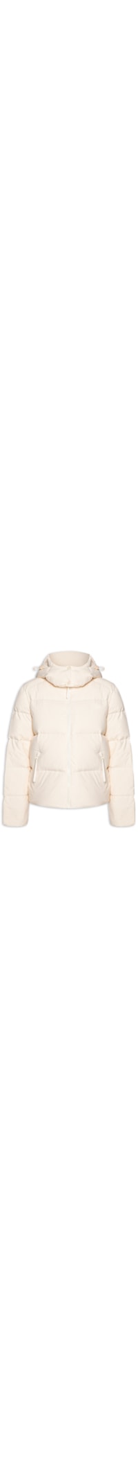 Jaqueta Feminina Puffer Com Capuz - Bege