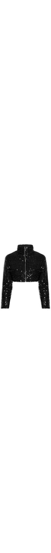 Jaqueta Feminina Puffer Cropped - Preto