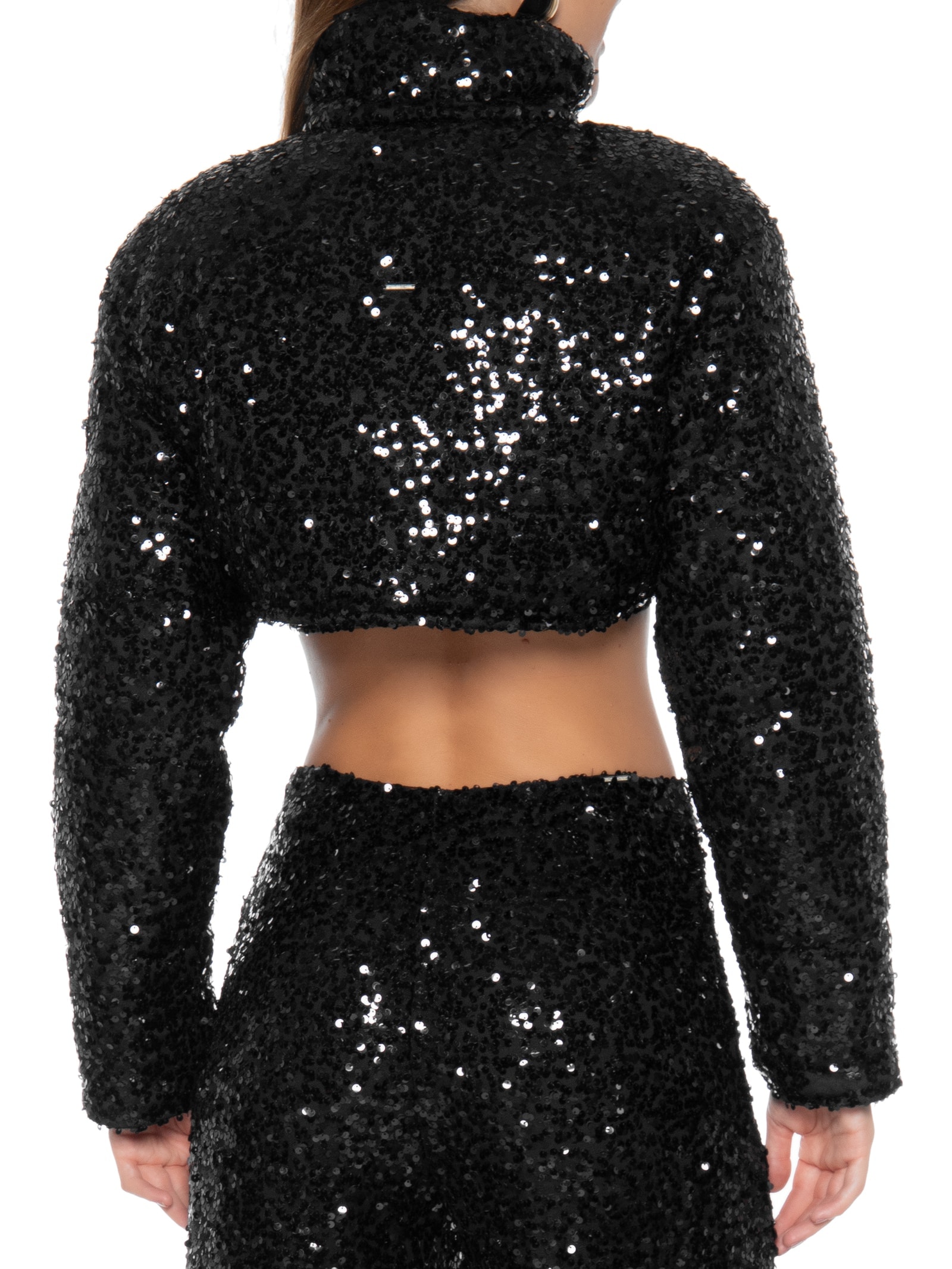 Jaqueta Feminina Puffer Cropped Preto My Favorite Things