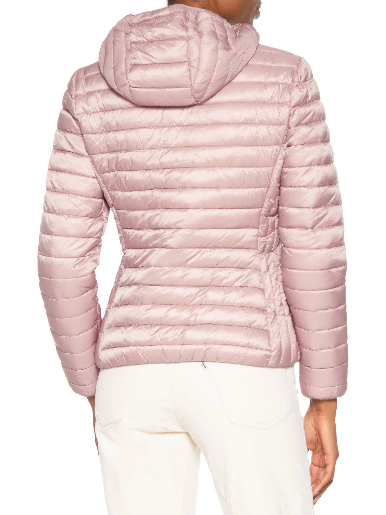 Jaqueta Feminina Puffer Forra Gorro Destacável Rosa Basiq