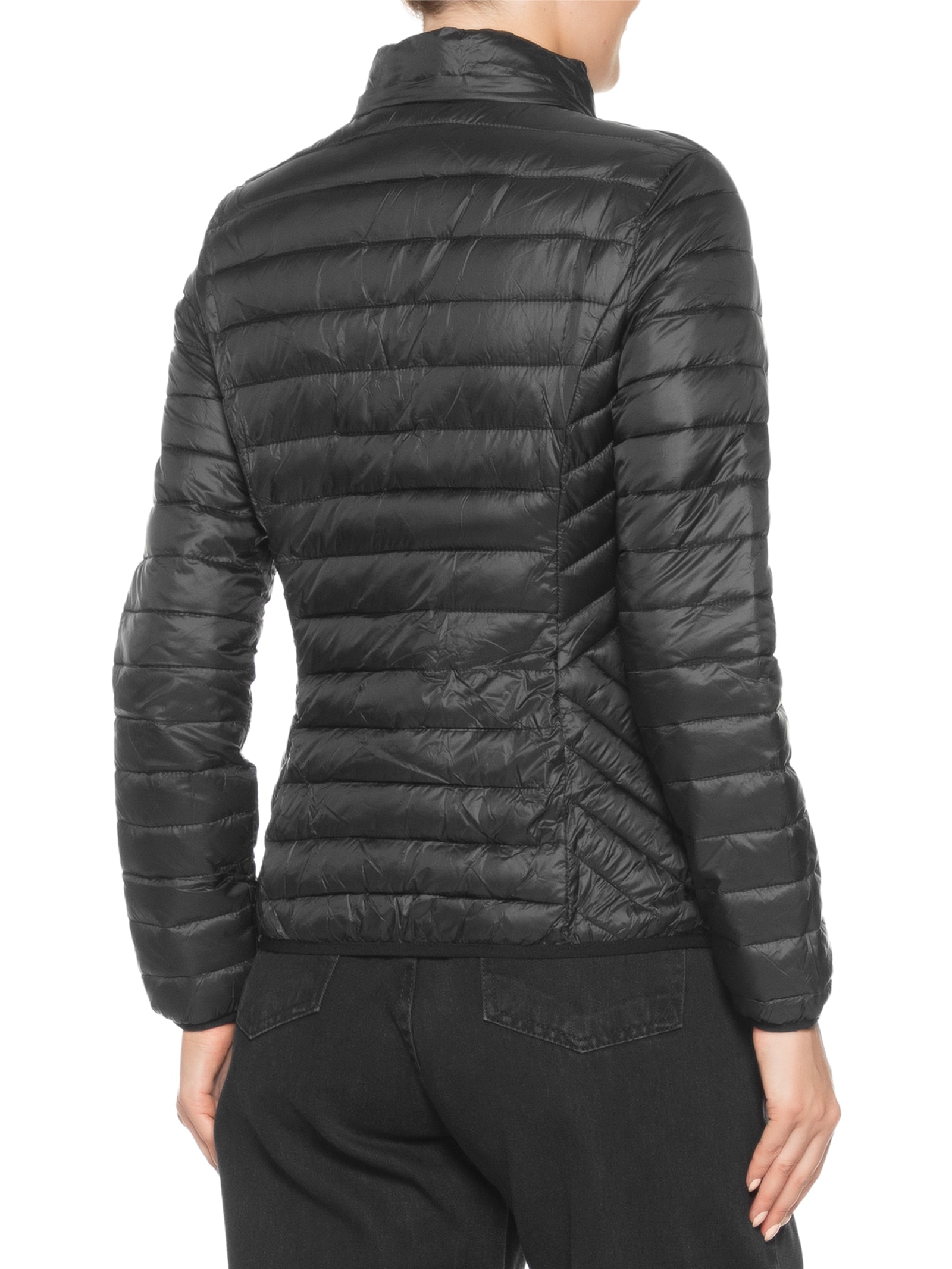 Jaqueta Feminina Puffer Gorro Destacável Preto Basiq