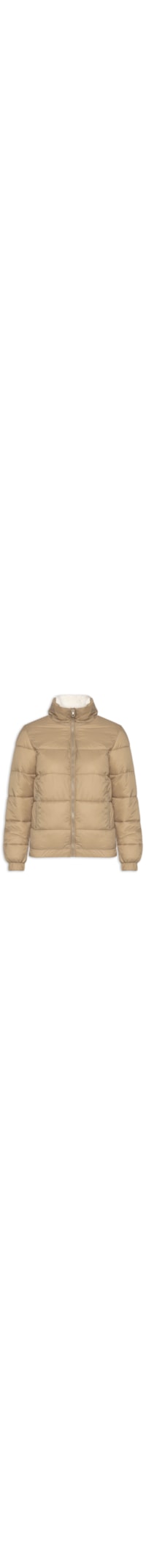 Jaqueta Feminina Puffer Pelúcia - Bege
