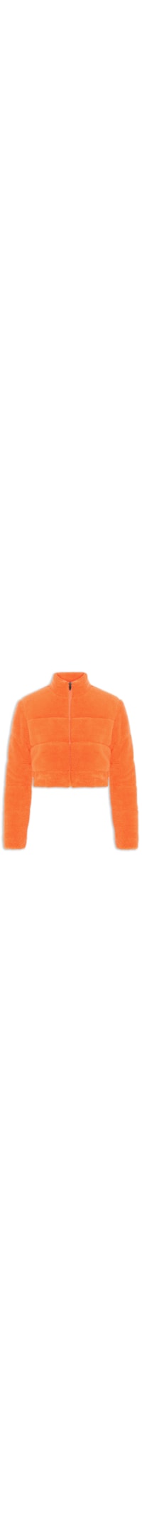 Jaqueta Feminina Puffer Teddy - Laranja