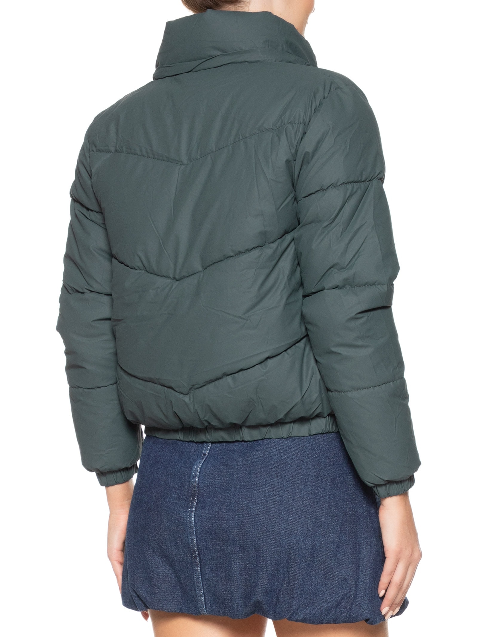 Jaqueta Feminina Puffer Verde Market 33
