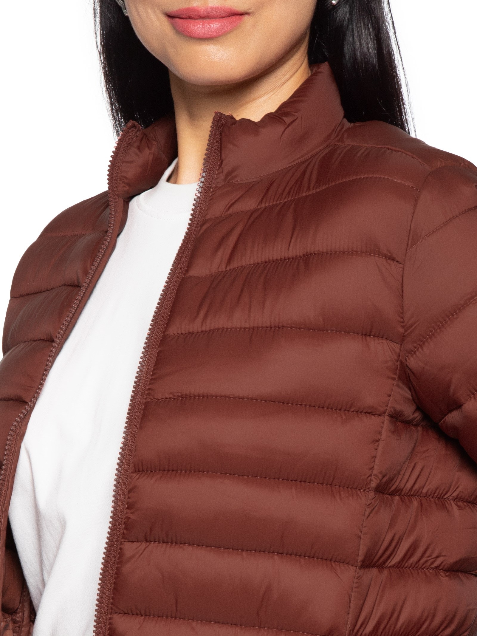 Posthaus Jaqueta Feminina Cor Vinho Hering Jaqueta Feminina Puffer