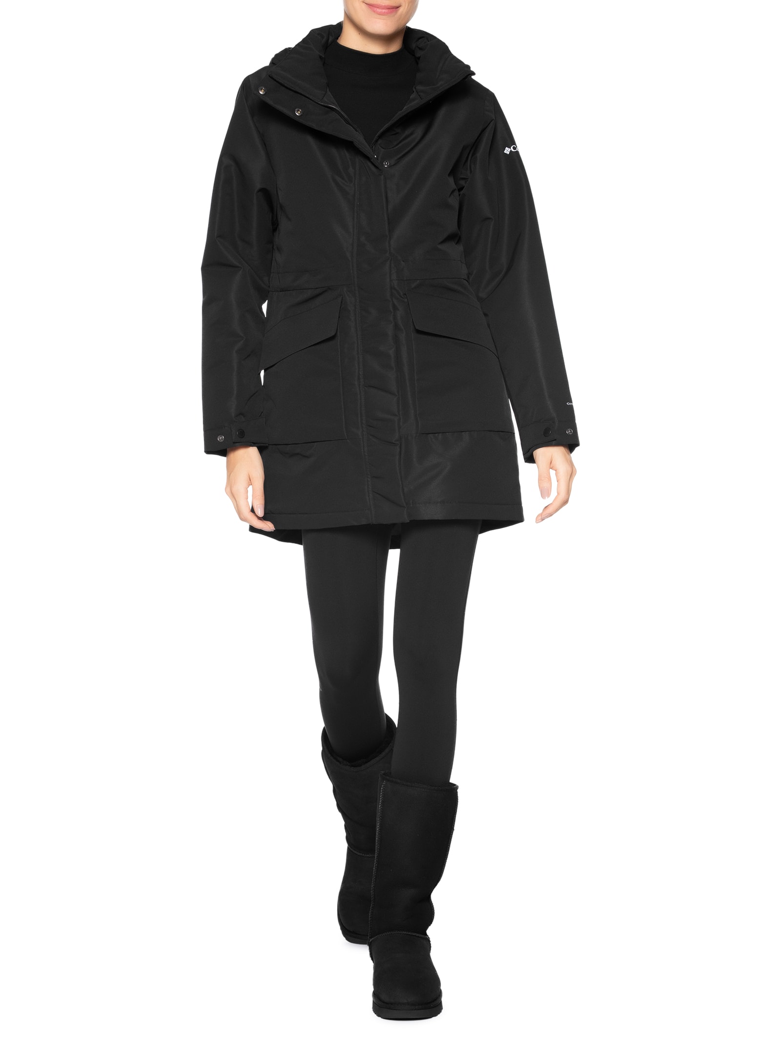 Jaqueta Feminina Pulaski Parka Preto Columbia