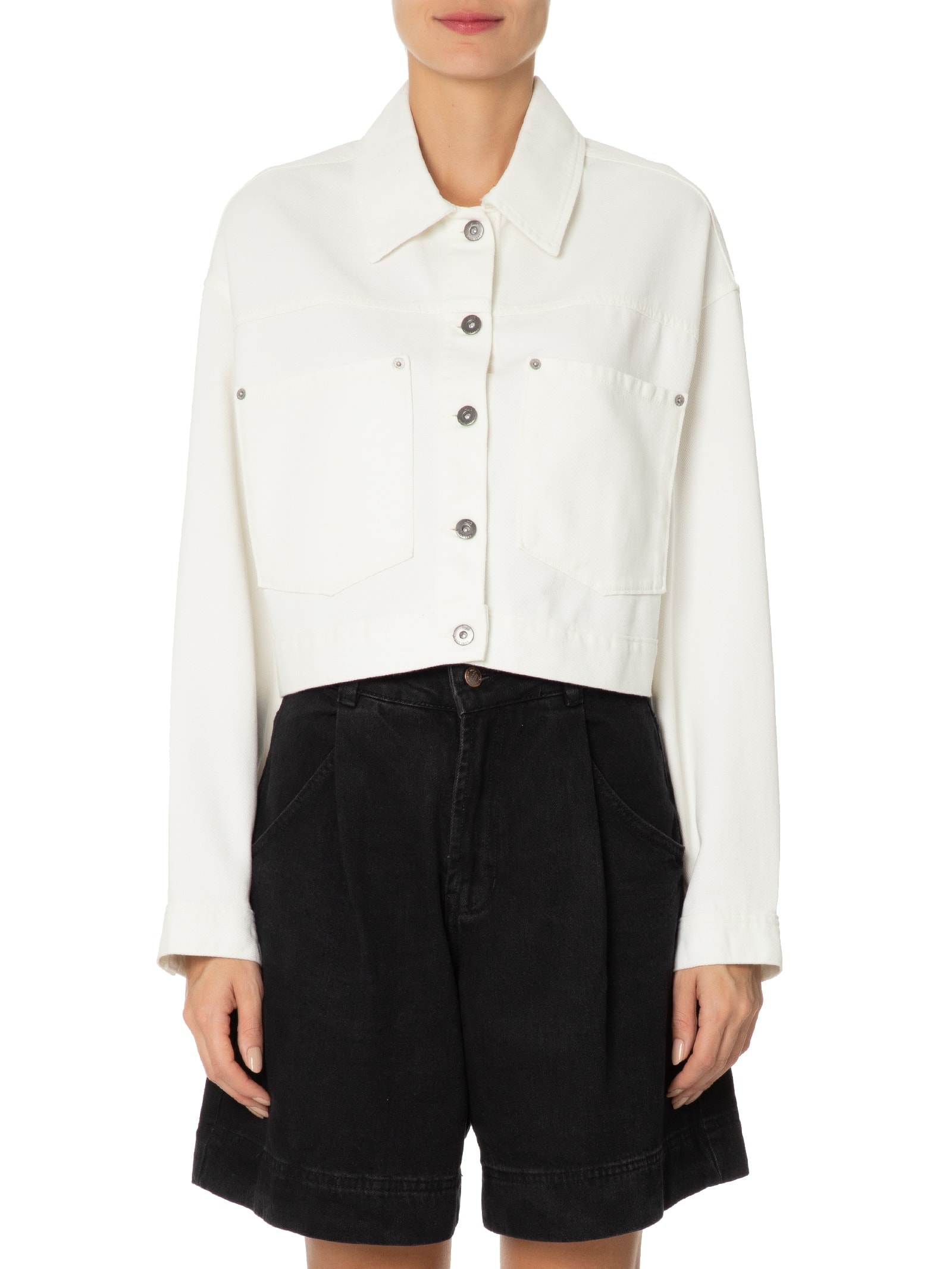 Jaqueta Feminina Raynes Crop Trucker Branco  Vans